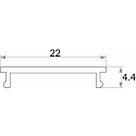 Rutec Accessoire Couverture du profil VARDAflex ECO AC, blanche 200cm