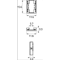 Rutec direct connector VARDAFLEX 1CM - GAPLESS 2-pole, transparent
