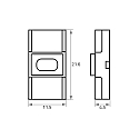 Rutec Connecteur direct VARDAFLEX 1CM - PUSH LOCK-W 2 pôles, mat, transparent