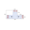 Rutec T / planche d'angle VARDAFLEX 0.8CM 2 p�les, codable, blanche
