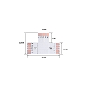 Rutec T / planche d'angle VARDAFLEX 1.2CM 5 p�les, RGBW, codable, blanche