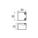 Rutec end cap VARDAFLEX ECO AC IP65, white