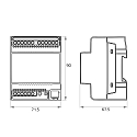 Rutec Unit� de contr�le VARDAFLEX KNX 4 canaux, Sortie de signal de commande et de tension KNX, bleu