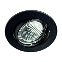 Rutec Plafonnier encastr� MR16 pivotant IP20, couvert de poudre, noir