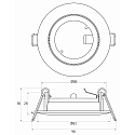 Rutec Downlight MR16 rond, pivotant IP20, blanc mat
