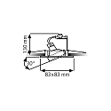 Rutec downlight QUADRO square, swivelling IP20, powder coated, black matt