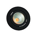 Lumière encastrée TALU LED rond, pivotant IP20, noir mat gradable 694lm 2600-2800K CRI 90-100