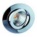 Lumière encastrée TALU LED rond, pivotant IP20, chrome gradable 694lm 2600-2800K CRI 90-100