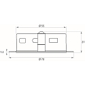 Rutec Downlight LARA rond IP40, chrome gradable