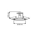 Downlight MR16 rond, rigide IP20, blanc mat