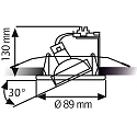 Lumi�re encastr�e MR16 pivotant IP20, mat, noir 
