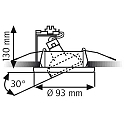 Rutec Lumière encastrée MR16 pivotant, rotatif IP20, mat, blanche