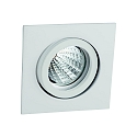 Rutec downlight TULKA square, swivelling IP20, powder coated, white matt