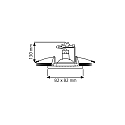 Rutec Downlight TULKA angulaire, pivotant IP55, couvert de poudre, blanc mat