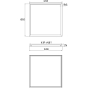 mounting frame 637X637MM (PBZ001-PBZ005) square, white