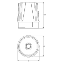 Rutec Projekt Module LED CORU-80 POWER avec prise de courant, constante de tension 31W 3347lm 2900K 40� CRI 90 gradable