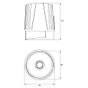 Rutec Projekt Module LED CORU-80 POWER - BEEF avec prise de courant, constante de tension 31W 2133lm 1750K 40� CRI 80-89 gradable