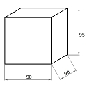 Rutec Projekt surface luminaire MELIMAR COB square, swivelling IP20, transparent, white, lacquered