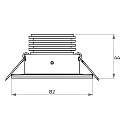 Plafonnier ext�rieur CIRDAN COB rigide, carr� IP55