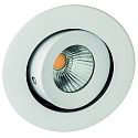 Lumière encastrée RINCA COB rond, pivotant, rotatif, courant constant IP20, blanche gradable 8W 694lm 2700K 25° CRI 90-100