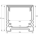 Rutec Projekt Profil en U UP18/12 / 2M, aluminium anodis�