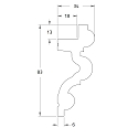 Rutec Projekt Mousse de support PU VOUTE 8.3X4.3.4 / 2M lot de 4, blanche