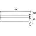 Rutec Projekt corner connector SOCKET PROFILE PFG401 corner outside, silver