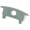 end cap COLLAR PROFILE FLAT flat, with cable hole, grey