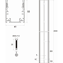 Rutec Projekt Profil de montage PLATIN WALLWASHER Q 3D BENDABLE rigide, aluminium