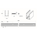 Rutec Projekt Profil de montage VARDAFLEX NEON MINI - 2M, aluminium