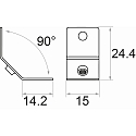 Rutec Projekt mounting bracket PFH351 - 45� - VARDAFLEX PLATIN inclined, aluminium