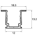 Rutec Projekt Profil de collerette VARDAFLEX VARDAFLEX NEON PIKO - 2M, aluminium