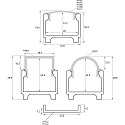 Rutec Projekt Profil en U HIGH 23/18 - 2M haut, aluminium anodis�