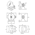 Rutec Projekt mounting accessories PROFILE MOUNTING JOINT 90� - 2M adjustable, silver