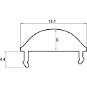 accessories profile cover LENS 15� - PFH405/8 / PFH415/8 / PFH425 / PFH435 / PFH455 - 2M symmetrical, with lens optics