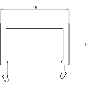 Rutec Projekt Accessoire Couverture du profil PFH405/8 / PFH415/8 / PFH425 / PFH435 / PFH455 - 2M, blanc mat 200cm
