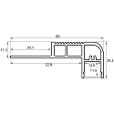 Rutec Projekt Profil de marche d'escalier SP68/26 - 2M, aluminium anodis�