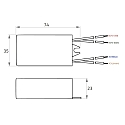 Rutec Projekt Driver de LED OUTDOOR 700MA / 3-6W courant constant, commutable, blanche