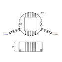 Rutec Projekt Driver de LED 700MA / 6-12W rond, avec c�ble ouvert, courant constant, dimmable, bleu