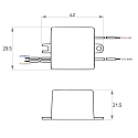 Rutec Projekt Driver de LED 350MA / 7-14V DC / 2.5-4.9W angulaire, courant constant, commutable, bleu