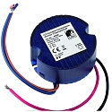 Driver de LED 350MA / 8-12W rond, avec c�ble ouvert, courant constant, dimmable, bleu