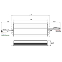 Rutec Projekt Driver de LED 24V / 100-300W / PHASE constante de tension, dimmable, aluminium