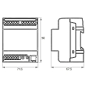 Rutec Projekt Variateur KNX ACTOR / SERIES INSTALLATION constante de tension, 4 canaux, Contrôlable par KNX, bleu