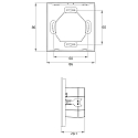 Rutec Projekt Ecran tactile 4 ZONES SINGLE COLOUR DMX TOUCH GLASS 4 canaux, Sortie du signal de commande DMX, blanche