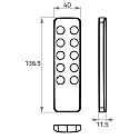 Rutec Projekt T�l�commande HAND / 4 ZONES / SINGLE COLOUR 1 voie, 1 canal, avec sortie de signal de commande radio (RF)
