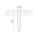 SIGOR ground spike, graphite grey