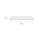 SIGOR Luminaire de surface SHINE IP20, blanche gradable
