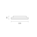 SIGOR Luminaire de surface SHINE 22 IP20, blanche gradable