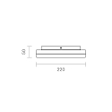 SIGOR Luminaire de plafond SQUARE IP44, argent 