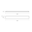 SIGOR Luminaire de plafond PLANK IP54, argent gradable